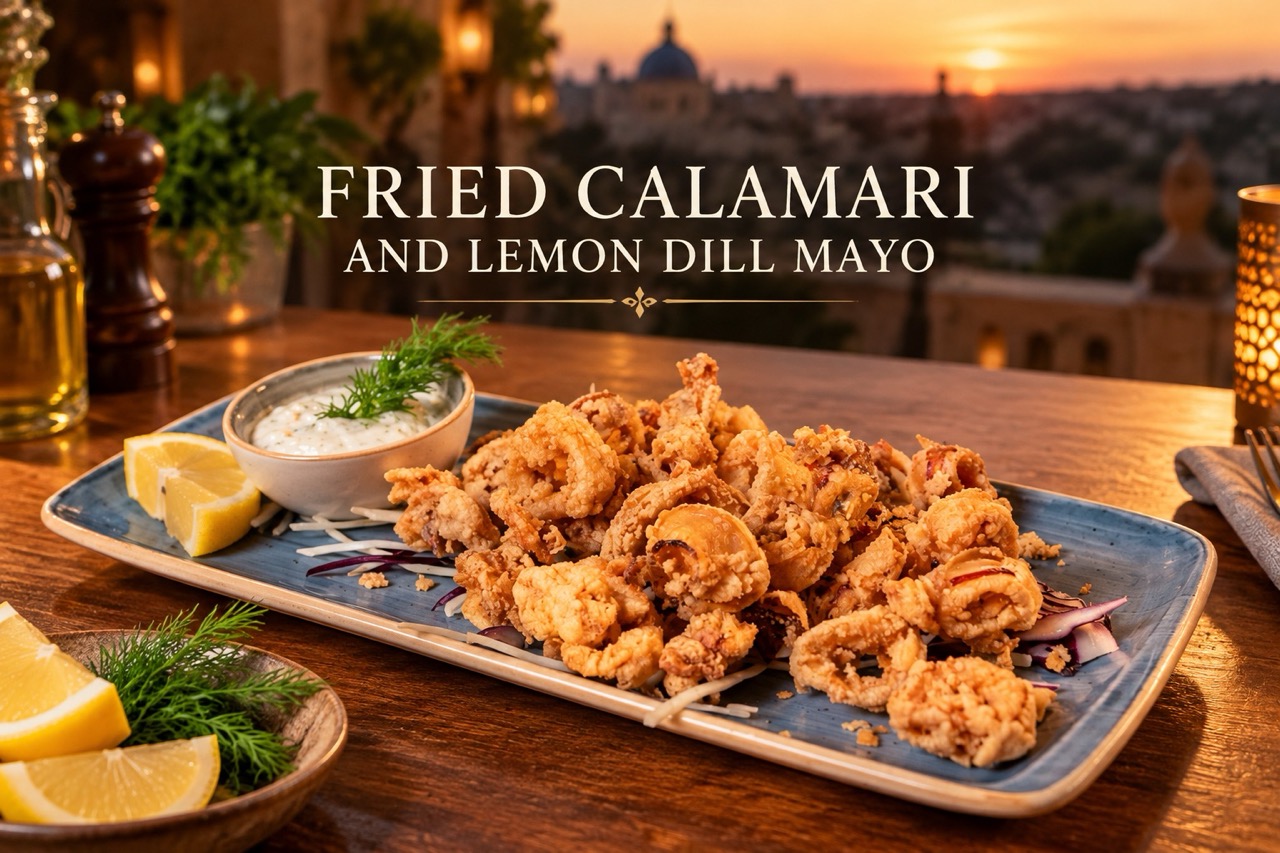 Fried Calamari and Lemon Dill Mayo