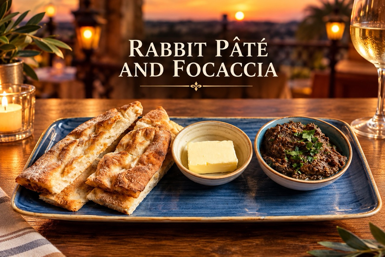 Rabbit Pâté and Focaccia