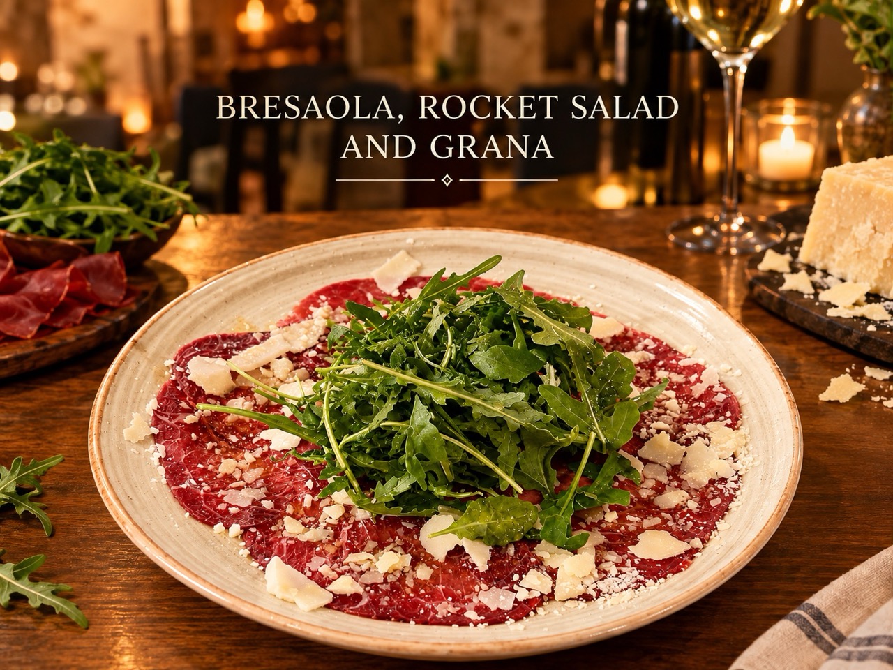 Bresaola, Rocket Salad and Grana