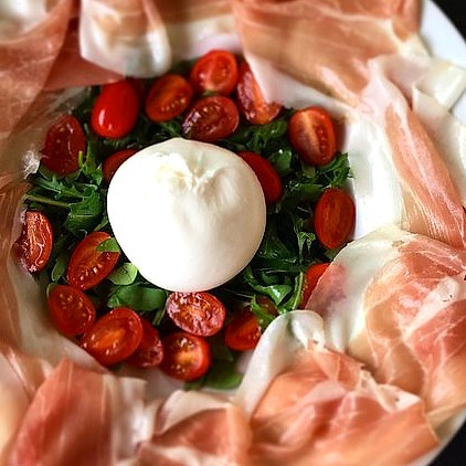 Burrata con Prosciutto di Parma