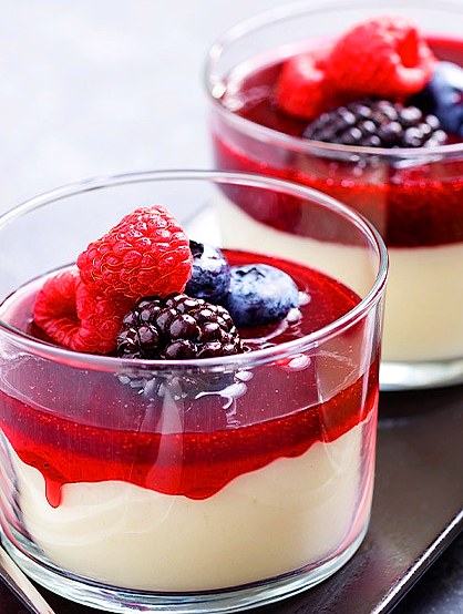 Panna Cotta ai Frutti di Bosco