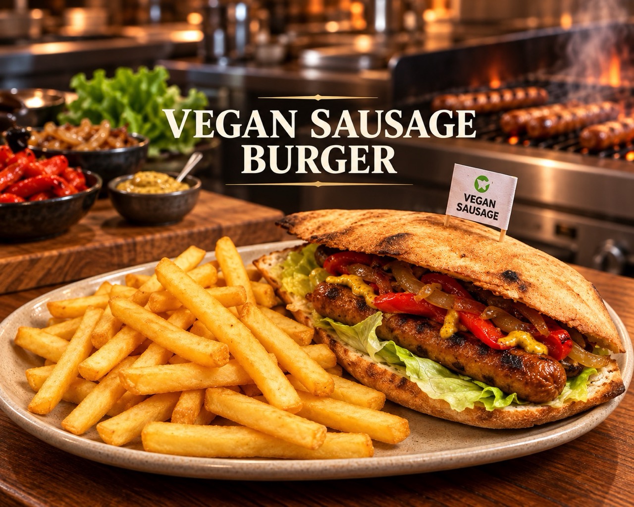 Vegan Sausage Burger