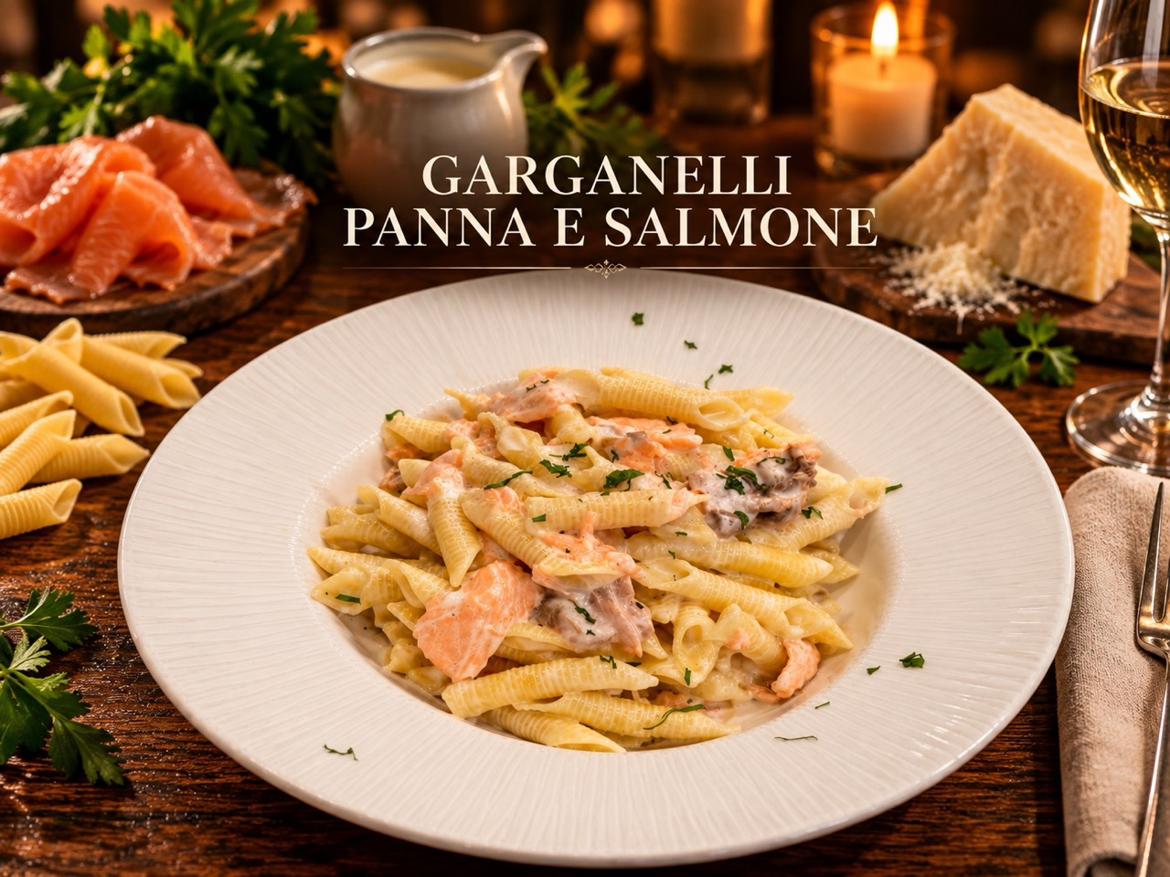 Garganelli Panna e Salmone